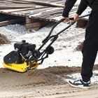 2 5hp Plate Compactor Gas 80cc 1800 Lbs Force Construction Concrete Tamper Paver