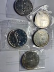Canada  5  Silver  One Dollar Coins  1939  1950  1961  1963  1967