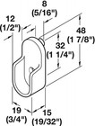 Tsh 18  24  30  36  46  Oval Closet Rod W  Pinned End Supports - Multiple Finish