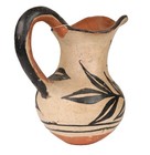 Santo Domingo Pitcher Pottery   Ca  1920  Size 4 75  H X 4 875  L X 3 5  W