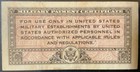 1946-1947 Usa-military  Payment Paper Money - 5 Cents Series 461 Note 