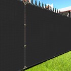 6ft Fence Privacy Screen Black Heavy Duty Shade Mesh Cover Garden With Zip Ties