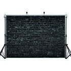 Aiikes 8x6ft Brick Backdrop Black Brick Wall Photography Backdrop Vintage Theme