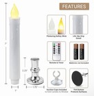 New 6pc Window Candles - 9 3in Flameless Tapers W remote Timer  see Notes 
