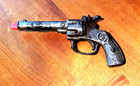 Lot 4 Antique Cast Iron Cap Gun Revolvers Kid 1923  2 Smith   Wesson  Derringer