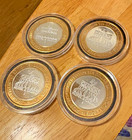 Set Lot  4  Four Queens Casino  Goddess Iron Clad   10 Gaming Tokens  Seasons