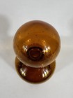 Vintage Mcm 1960 s Amber Bubble Glass Bottle Decanter Ball Stopper 10    Retro
