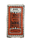 Vintage 1920 Boye Wood Needle Case And Packet Of  Boye Marked Sewing Needles