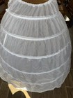 Full 6-hoop Skirt Floorlength Crinoline Underskirt Wedding Dress Petticoat White