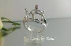  10x10-14x14mm  Square Regalle Sterling Silver Pre-notched Ring Setting Size 7