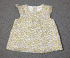 Baby Bgosh Oshkosh Vintage Flower Dress 12m Yellow Floral Sleeveless