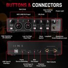 2x2 Usb Audio Interface 192khz Plug Play For Vocal Guitar Podcast Recording Red