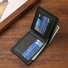 Men   s Genuine Leather Slim Bifold Wallet Slim Rfid Block Card Holder Gift Black