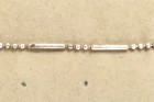 Dainty Sterling Silver Beaded Link Ankle Bracelet Size 10 