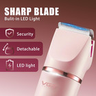763 5-in-1 Bikini Trimmer And Electric Razor For Women  Pink