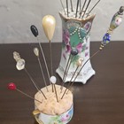 Antique   Vintage Hatpin Lot Of 19 Victorian Hat And Stick Pins 