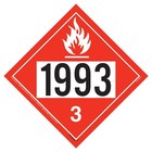 Class 3 Flammable Liquid Placard - 10 75  X 10 75  - 10 Pack Safety Signs