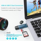 Dual Usb 3 0 usb-c Sd Card Reader Adapter For Sd microsd  Macbook  Ipad  Galaxy