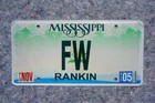 2005 Mississippi Vanity License Plate - Fw