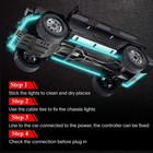 16pc Rgb Bluetooth Motorcycle Led Light Under Glow Neon Strip Remote Control Kit
