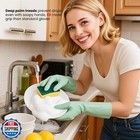 Petacffe Rubber Dishwashing Gloves For Kitchen 4 Pairs Cleaning Household Dis