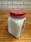 Vintage 1930s Pepper White Milk Glass 2oz Spice Jar Dutch Boy W  Lid
