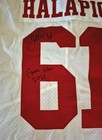 San Francisco 49ers Jon Halapio Signed Autographed Game Used Worn Jersey 