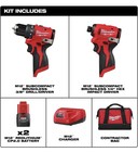 Milwaukee 3494-22 M12 Scpbl 2-piece Combo Kit    2  2 0 Ah Batteries