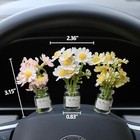 Daisy Flower Car Accessories For Women Interior Aesthetic  3 Pcs Daisy Cute