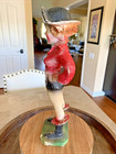 Antique Vintage 1930s Chalkware Carnival Prize Rare Old Pirate Wench Woman Read 