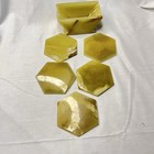 Vintage Onyx Hexagonal 5 Coaster Set   Stand Holder Natural Stone