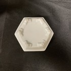 Hexagonal Ceramic Planter Flower Pot W under Plate   Fall Leaf Pattern