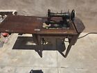 Antique White Rotary Sewing Machine In Martha Washington Cabinet