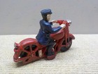 Vintage-style Cast Iron Toy Motorcycle Police Officer Rider 6 