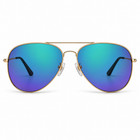 Retro Gold Aviator Sunglasses Unisex Full Uv400 Lens Metal Frame Shades