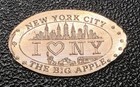 I Love Ny - The Big Apple Pressed Penny Elongated Coin