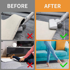 12 Pack Rug Pad Grippers Non Slip Carpet Tape For Hardwood Floors Reusable