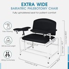 Bariatric Phlebotomy Chair 500 Lbs Extra Wide Black 31 9  Wide Seat Blood Draw