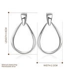 Womens 925 Sterling Silver Oval Shaped Hoop Drop Dangle Stud Earrings  e104
