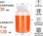 30 Pack 4 Oz Glass Shot Bottles With Caps  120 Ml Empty Wellness Juice Shot Bott