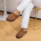 Athmile Mens House Shoes Fuzzy Warm Moccasin Memory Foam House Slippers For Men