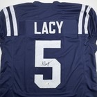 Autographed signed Kewan Lacy Ole Miss Blue College Football Jersey Jsa Coa