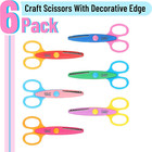Craft Scissors - Decorative Edge  6 Pack  Zig Zag  Scrapbooking  Fancy  Pattern 