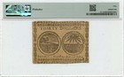 1776 November 2  30 Continental Currency Fr cc-54 Pmg Au50