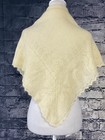 Vintage Shetland Lace Shawl Womens Large Knit Scarf Wrap 34  Square Handmade