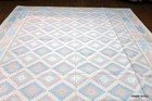Southwestern Style 9  X 12  Handmade Woven Light Blue Beige   Rust Navajo Design