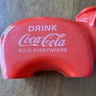 Vintage Molded Plastic Coca Cola Sold Everywhere Advertising Pig Piggy Coin Bank
