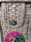 Vintage Large Hand Woven Basket Tote Carryall