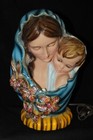 Vintage Columbia Statuary 1966 Madonna And Child Signed Italy Light Tv Lamp 13 