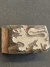 Antique Lion Letterpress Printer   s Block Wood Metal Heraldic Animal